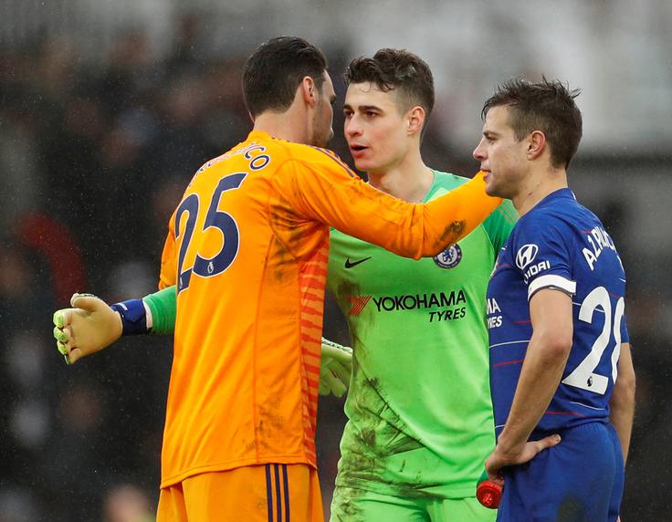 Povratnik Kepa Arrizabalaga je bil v španskem vratarskem obračunu boljši od Sergia Rica. | Foto: Reuters