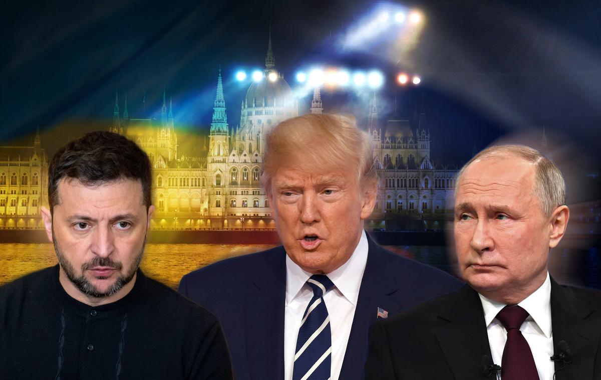 Volodomir Zelenski Donald Trump Vladimir Putin | Viktor Orban si želi pred madžarskimi volitvami organizirati srečanje Trumpa in Putina, da bi se predstavil kot politik z velikim mednarodnim ugledom. Toda zdaj je Davos ponudil še več: organizacijo srečanja Trumpa, Putina in Zelenskega ob robu Svetovnega gospodarskega foruma, ki bo januarja prihodnje leto. | Foto Guliverimage