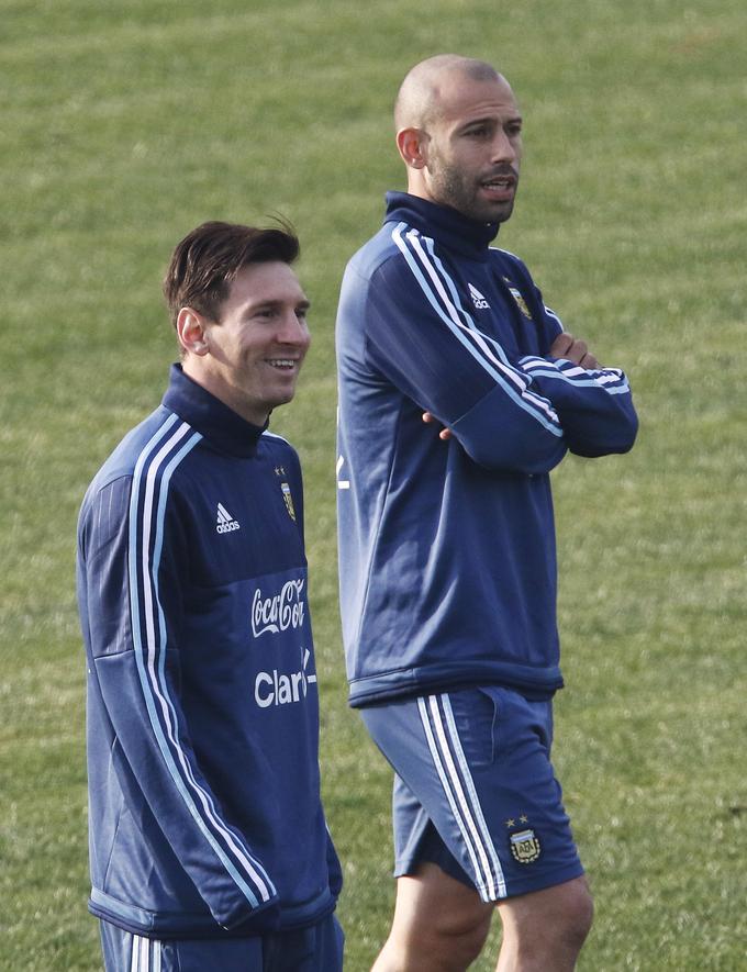 Javier Mascherano in Lionel Messi sta (bila) dolgoletna soigralca v argentinski reprezentanci. | Foto: Reuters