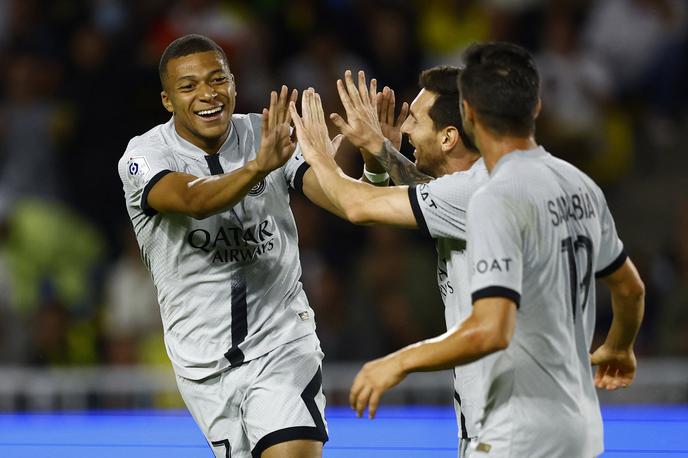 Kylian Mbappe | Kylian Mbappe je zadel dvakrat v polno in se pridružil klubskemu soigralcu Neymarju na vrhu lestvice najboljših strelcev. | Foto Reuters