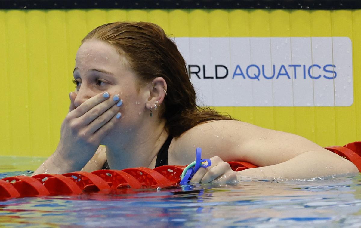 Mollie O'Callaghan | Mollie O'Callaghan je za 41 stotink sekunde izboljšala svetovni rekord. | Foto Reuters