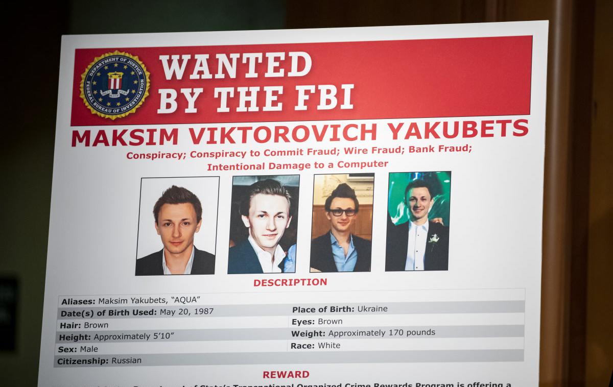Maksim Viktorovič Jakubets | Osnovne informacije o Maksimu Jakubetsu, ki jih je v četrtek na tiskovni konferenci z javnostjo delila ameriška obveščevalna agencija FBI. | Foto Getty Images