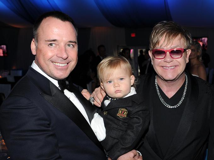David Furnish in Elton John s sinom Zacharyjem | Foto: 