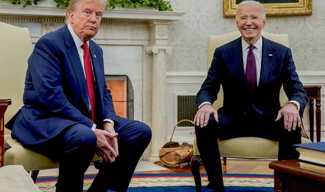 Biden v Beli hiši sprejel Trumpa, a brez Melanie