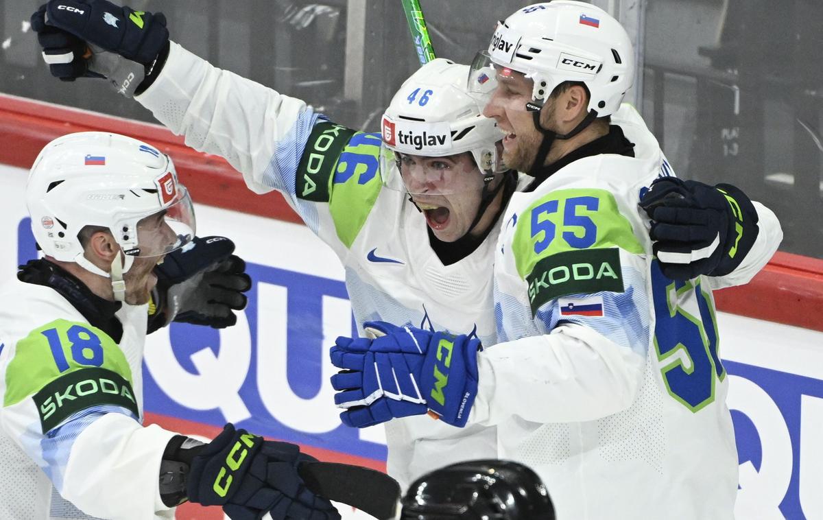 SP | Slovenski hokejisti so na odločilni tekmi svetovnega prvenstva s 3:1 premagali Francoze in obstali med elito. To jim je uspelo prvič po 20 letih. | Foto Profimedia