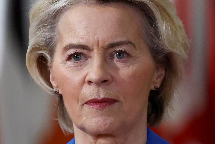 Predsednica Evropske komisije Ursula von der Leyen je skupaj z Merzem nasprotovala skupnemu zadolževanju, a je vrata temu odprla prepozno – pobudo pri končnem dogovoru so prevzeli drugi | Foto: Reuters