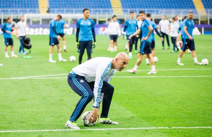 Zinedine Zidane na petkovem treningu v Milanu. | Foto: 