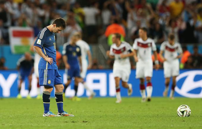 Lionel Messi je leta 2014 prvič zaigral v finalu svetovnega prvenstva. V rednem delu srečanja je zapravil lepo priložnost za vodstvo gavčev. | Foto: Reuters