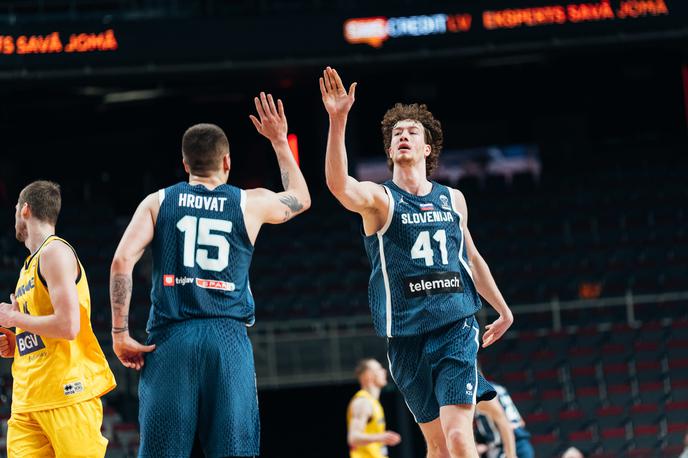 slovenska košarkarska reprezentanca Žiga Daneu Gregor Hrovat | Gregor Hrovat in Žiga Daneu sta bila najboljša posameznika v slovenski izbrani vrsti. | Foto FIBA