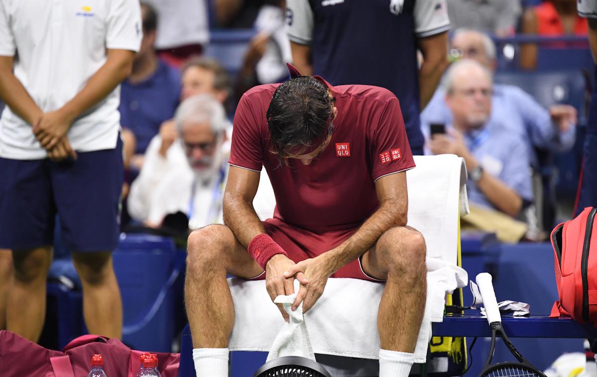 Roger Federer | Roger Federer je ostal brez četrtfinala v New Yorku. | Foto Reuters