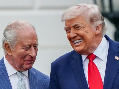 Donald Trump se je srečal s kraljem Karlom III.