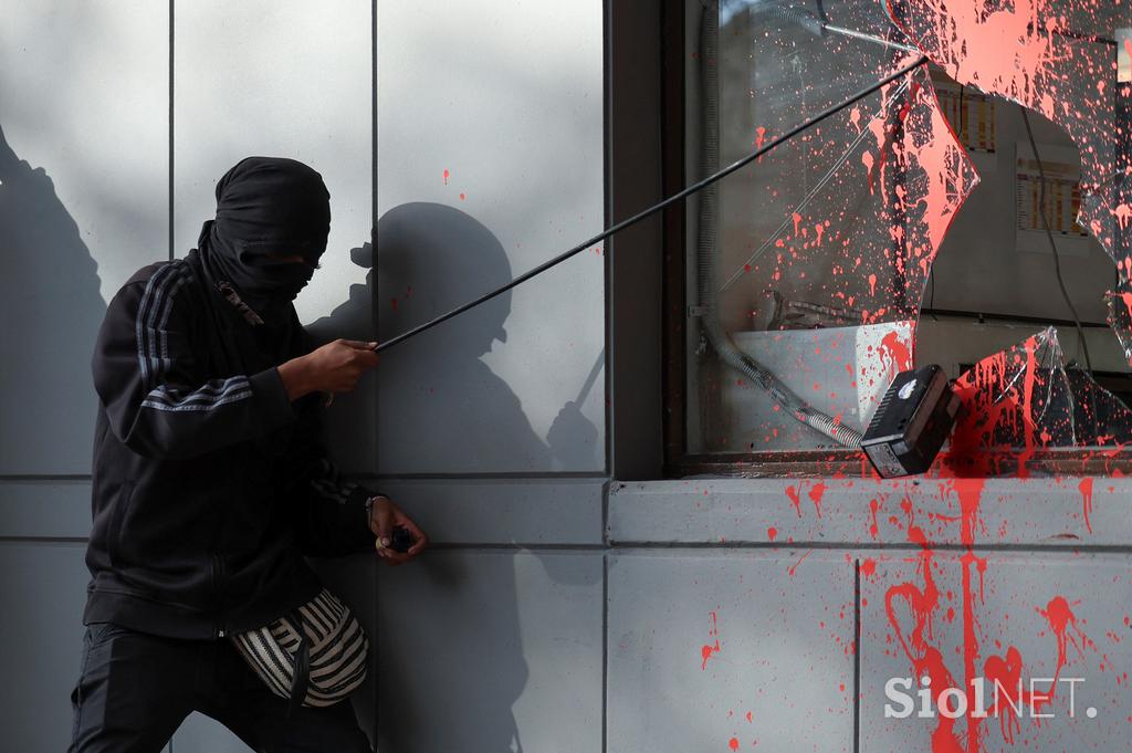 protesti, Gaza, podpora, aktivisti, policija, Palestina