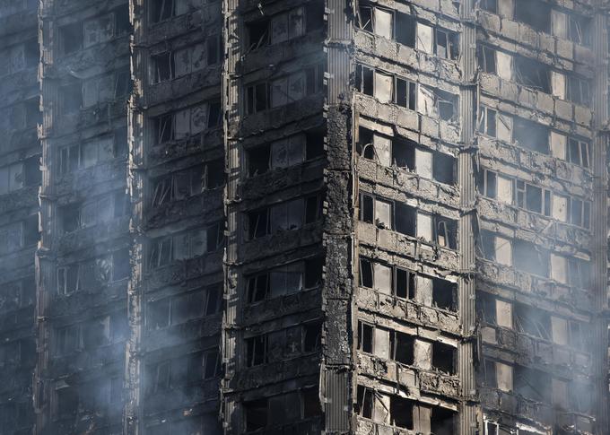 Nebotičnik Grenfell Tower je bil po požaru popolnoma uničen.  | Foto: Profimedia