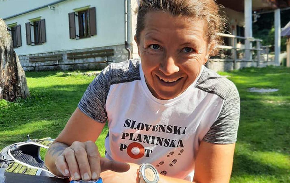 Klara Bajec | Klara Bajec je danes zaključila edinstven podvig − dvakrat je pretekla Slovensko planinsko pot (1.234 kilometrov in 76 tisoč "višincev"), in to v ekspresno hitrem času. Cilj v Mariboru je dosegla v 24 dneh, 12 urah in 40 minutah.  | Foto Facebook/Matjaž Bajec