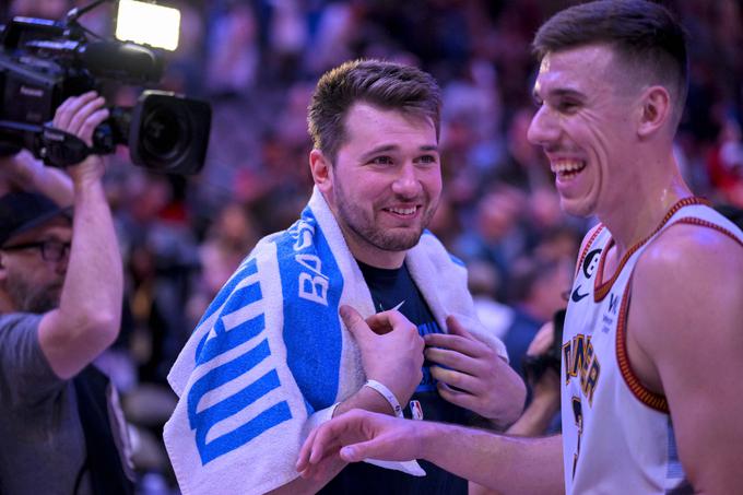 Vrhunska košarkarja Luka Dončić in Vlatko Čančar. | Foto: Reuters