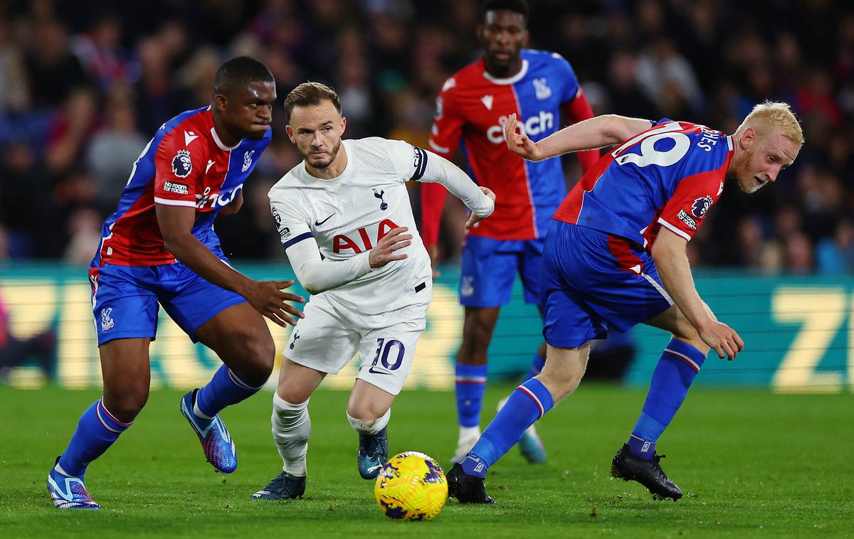 Crystal Palace : Tottenham James Maddison | Nogometaša Tottenhama ne bomo spremljali na Euru. | Foto Reuters