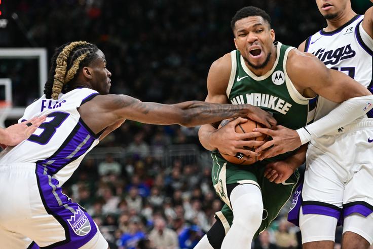 Giannis Antetokoumnpo je zabeležil 50. trojni dvojček v NBA-karieri. | Foto: Reuters