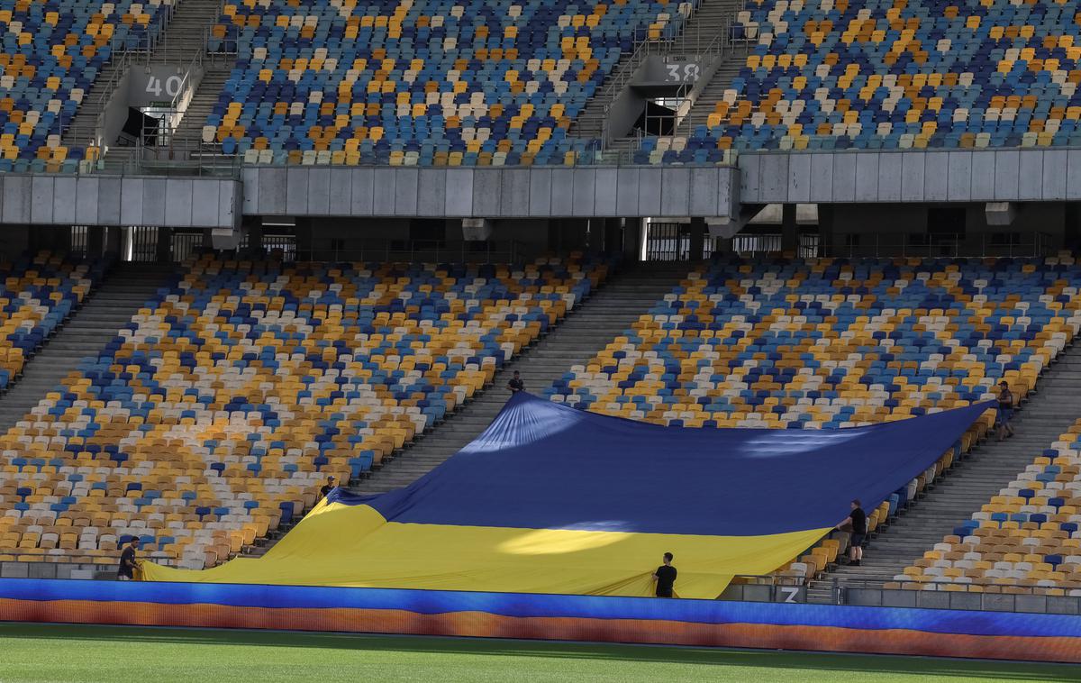 Šahtar Doneck Trening Kijev | Uvodna tekma ukrajinskega prvenstva v sezoni 2022/23 bo odigrana danes na praznem Olimpijskem stadionu v Kijevu. | Foto Reuters