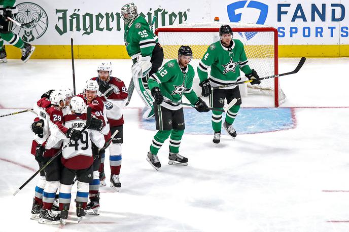 Dallas Stars Colorado Avalanche | Hokejisti Colorada so z drugo zaporedno zmago serijo izenačili na 3:3. O potniku med najboljše štiri bo odločala sedma tekma. | Foto Getty Images