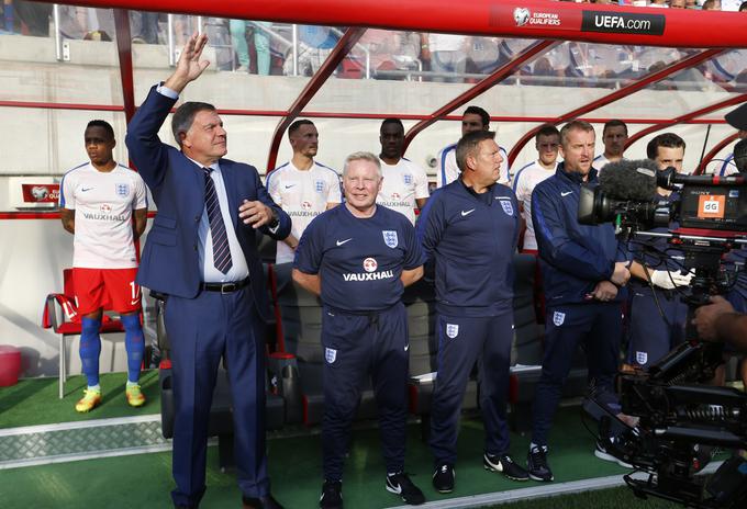 Allardyce, nekdanji trener Boltona, Newcastla, Blackburna, West Hama in Sunderlanda, je na angleški klopi debitiral z zmago 1:0 na Slovaškem. | Foto: Reuters