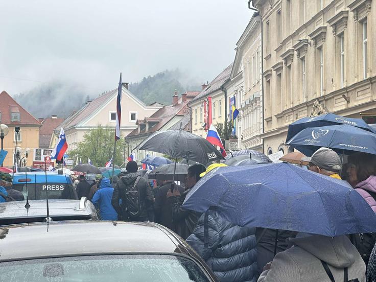 Protest pred sodiščem | Foto: STA