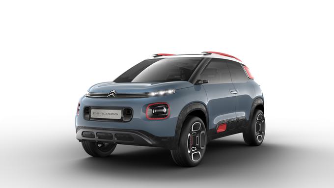 Majhen Citroënov SUV že kot kocept želi izstopati z izjemno barvitim in izrazitim oblikovanjem. S silhueto močno spominja na C3 in obljublja prostorno notranjost z željo po izraznosti visoke tehnologije. | Foto: Citroën