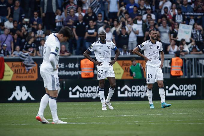 Nogometaši Bordeauxa po visokem porazu v Angersu niso skrivali razočaranja. | Foto: Guliverimage/Vladimir Fedorenko