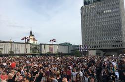 Protest v Ljubljani: "Sejanje strahu, sovražnosti in laži vodi v totalitarizem" #foto