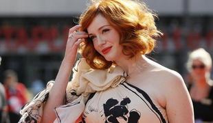 Christina Hendricks je padla po stopnicah