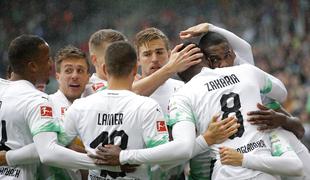 Borussia Mönchengladbach razbila Augsburg in skočila na vrh