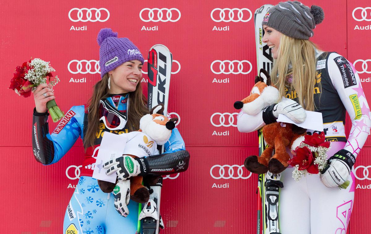 Tina Maze Lindsey Vonn | Tina Maze in Lindsey Vonn pred desetletjem na Mariborskem Pohorju | Foto Guliverimage