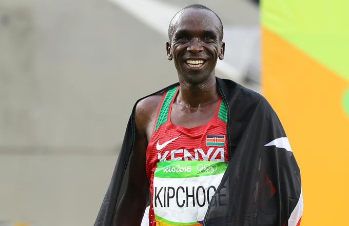 Kenijec v cilju olimpijskega maratona v Riu | Foto: Reuters