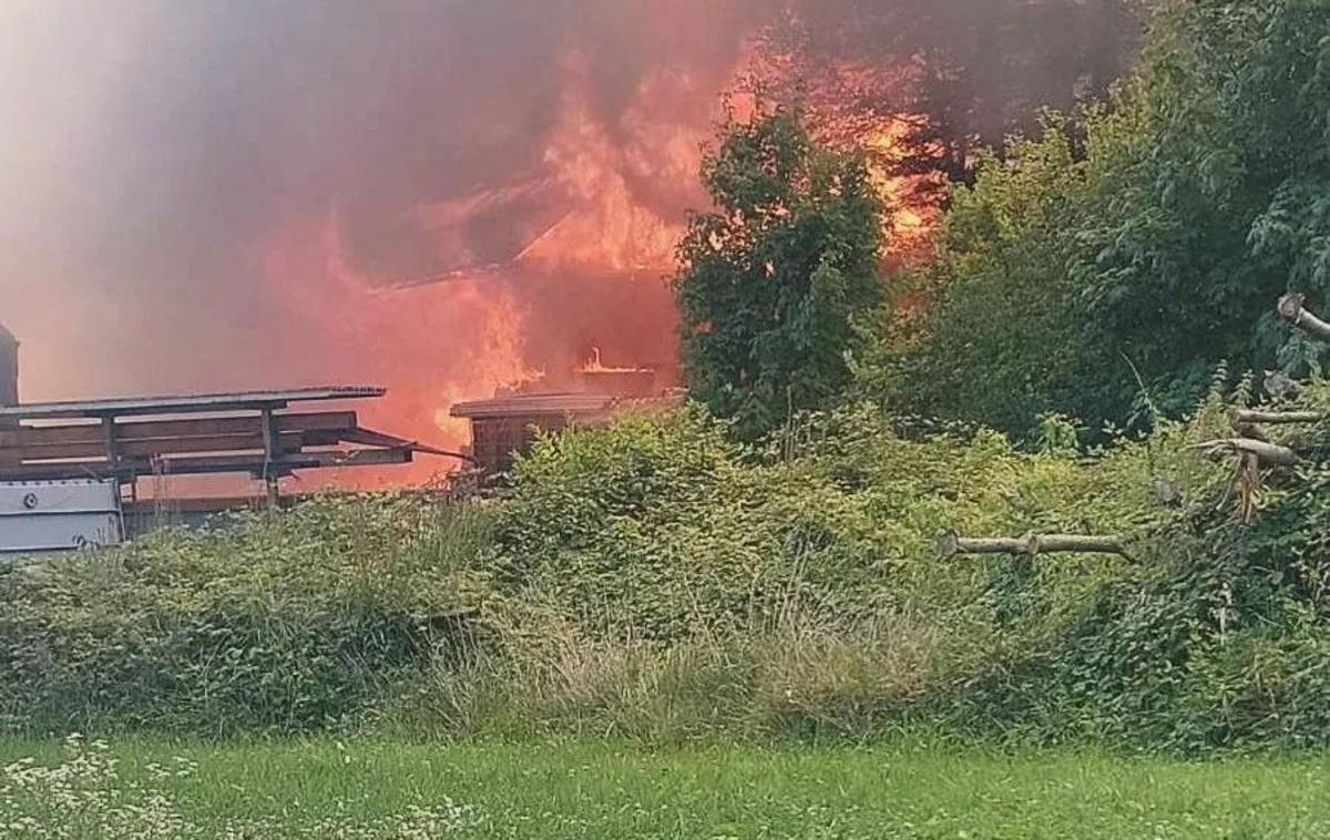 Požar | Gasilcem je požar uspelo pogasiti do 16. ure.  | Foto PGD Dvor Pri Polhovem Gradcu/FB