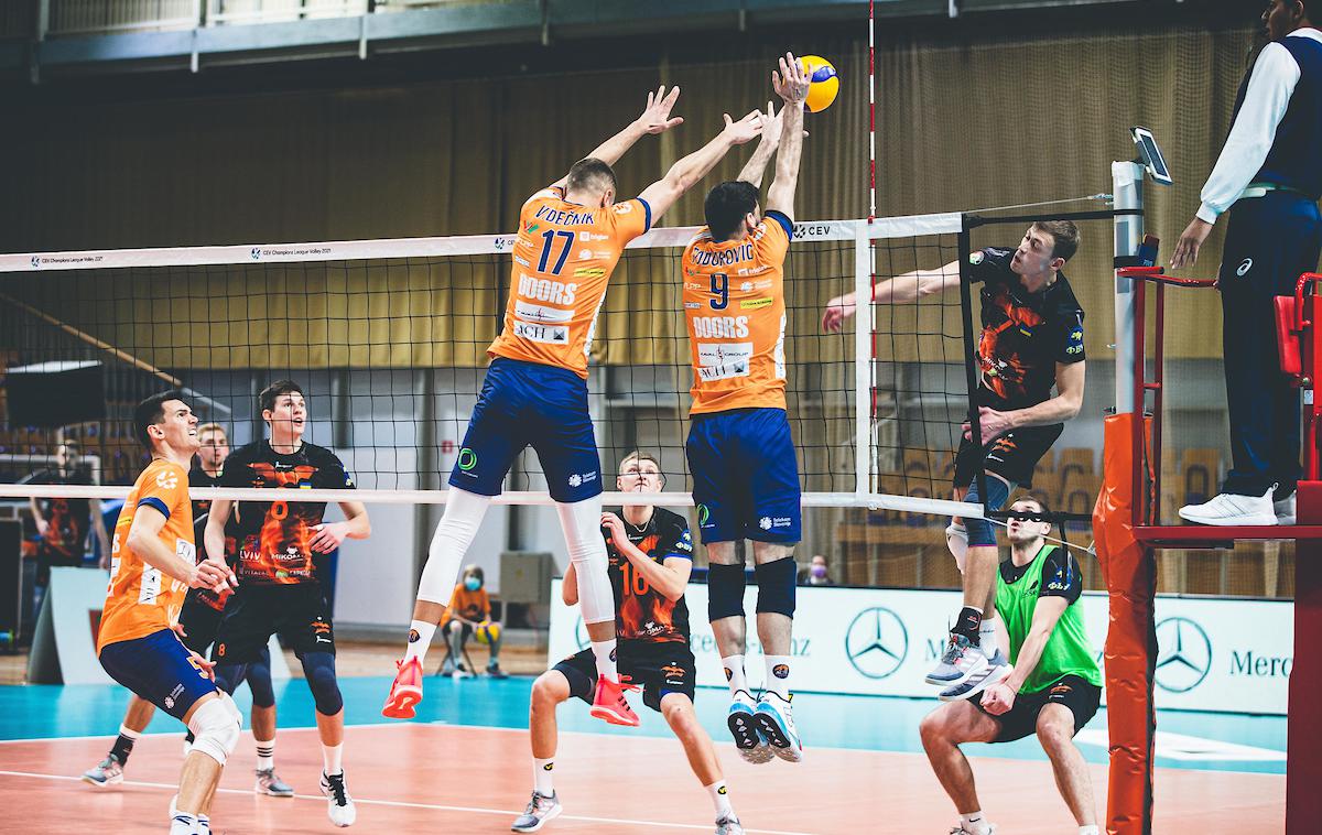 Pokal CEV: ACH Volley - Barkom Kažani Lviv | Odbojkarji ACH Volleyja so zmagali tudi v Ukrajini. | Foto Grega Valančič/Sportida