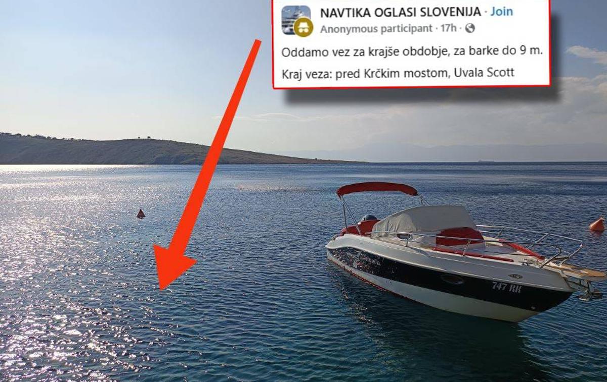 Oglas za privez plovila | Oglas je kmalu po klicu izginil.  | Foto Posnetek  zaslona