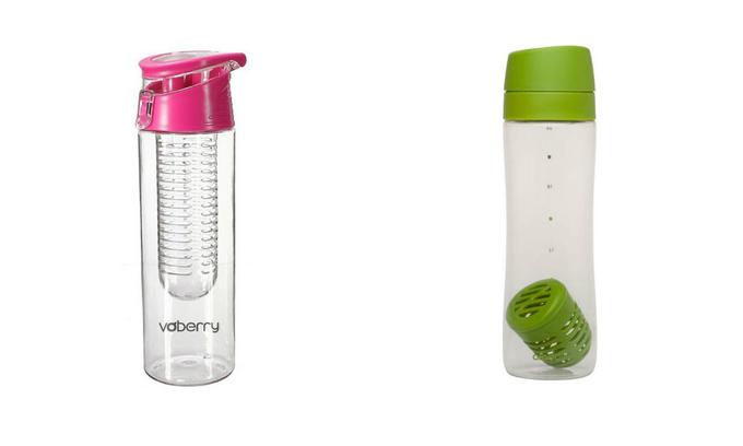 Primera stekleničk za pripravo "infused" vode. Levo, 5,29 evra, Amazon; desno, 11,95 evra, 1001 dar. | Foto: Thinkstock