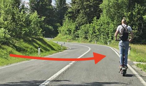 Neverjetno: skiro na “regionalki”, brez čelade in hitrost prek 60 km/h #video