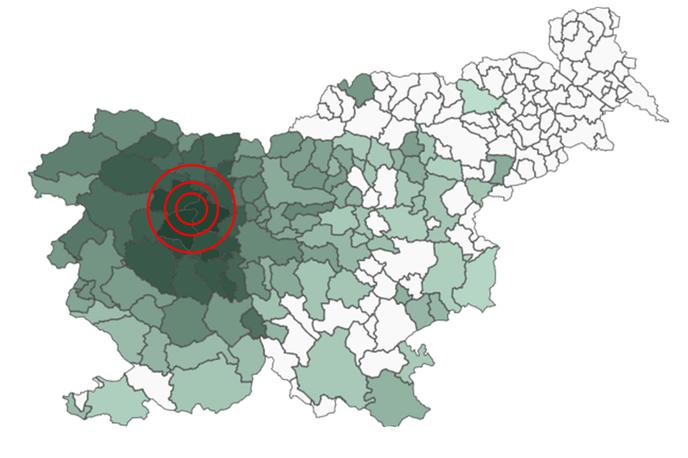 Potres Škofja Loka | Ob 3.37 so seizmografi zaznali potres z magnitudo 3,5. Epicenter je bil v okolici Škofje Loke, a čutili so ga po vsej državi.  | Foto Arso