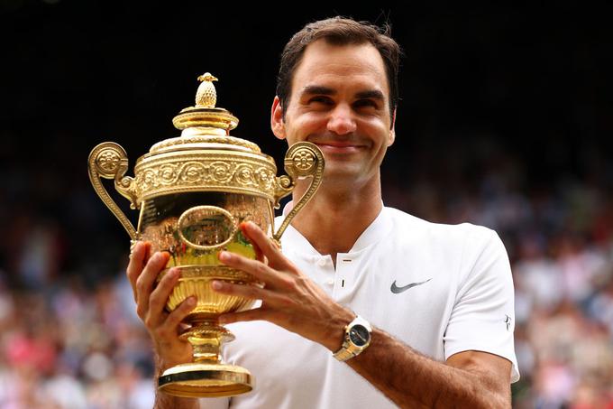 Roger Federer je v letošnji sezoni zmagal na sedmih turnirjih, med njimi je tudi zmaga v Wimbledonu. | Foto: Guliverimage/Getty Images