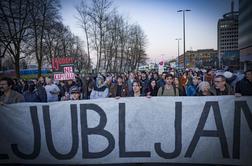 V Ljubljani znova protest, uperjen proti županovi podpori Vučiću #video #foto