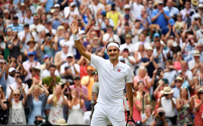 Roger Federer bo v sredo v Wimbledonu igral na četrtfinalnem dvoboju proti Kevinu Andersonu. | Foto: Reuters