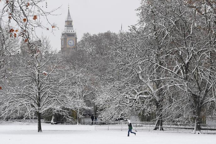 sneg, Velika Britanija | Napovedano je močno znižanje temperatur. Te bi se ponoči lahko spustile tudi do –16 stopinj Celzija. | Foto Reuters