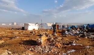 ZN: Včerajšnji napad na begunsko taborišče na severu Sirije je vojni zločin