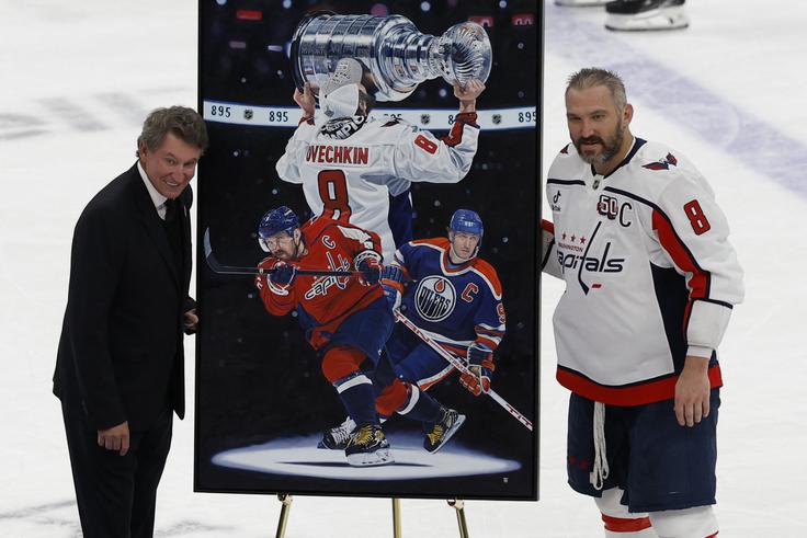 Na tekmi je bil tudi Wayne Gretzky. | Foto: Reuters