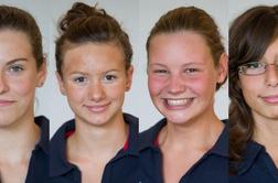 Mlade slovenske plavalke za las ob odličje na MEP