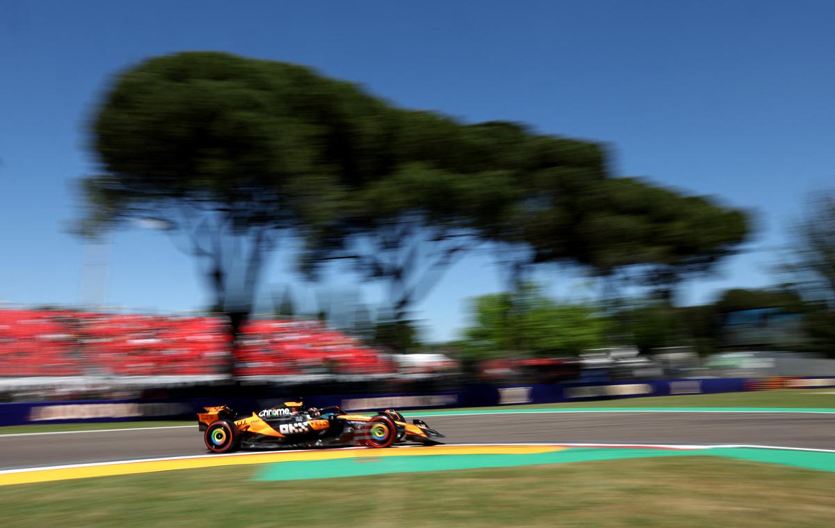 Imola Oscar Piastri McLaren | Oscar Piastri, zmagovalec štirih letošnjih dirk, je dobil prvi prosti trening v Imoli. | Foto Reuters