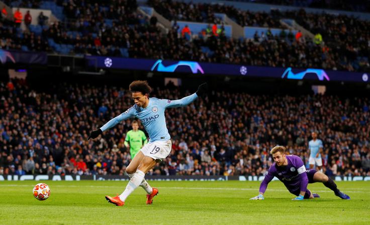 Leroy Sane je bil brez milosti do nekdanjega kluba. | Foto: Reuters