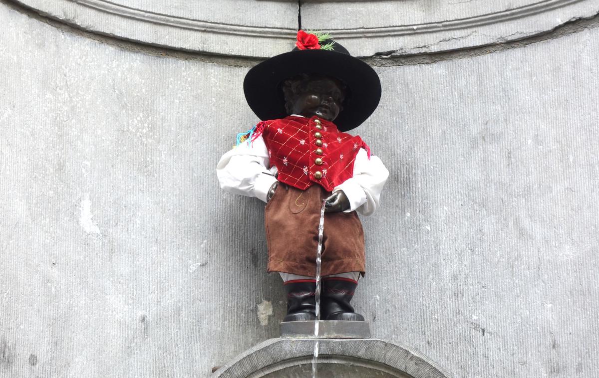 Deček, ki lula, Manneken Pis, Bruselj | Foto STA