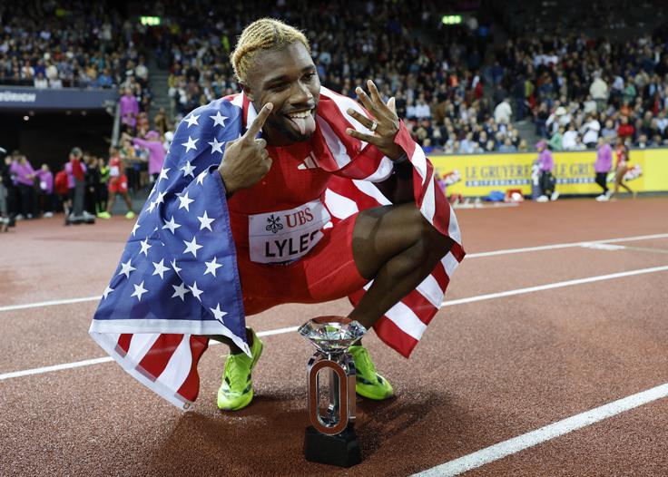 Noah Lyles je bil prvi na 200 m z 19,74 sekunde.  | Foto: Reuters