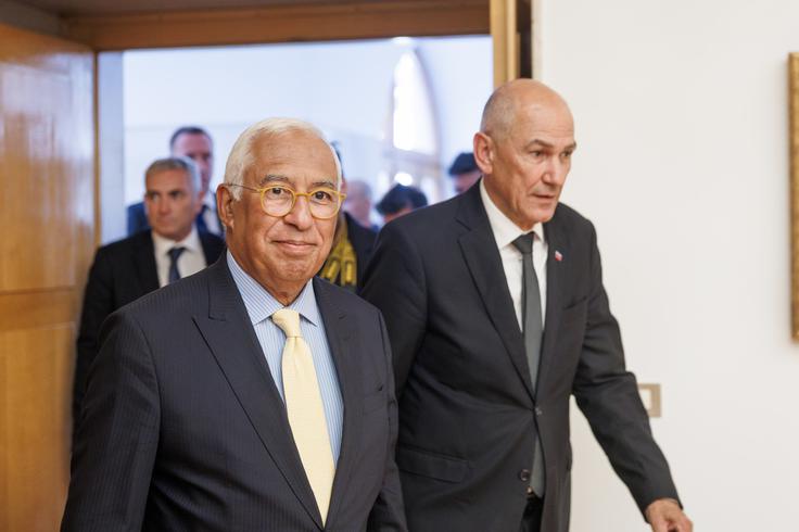 Antonio Costa, Janez Janša | Foto: STA